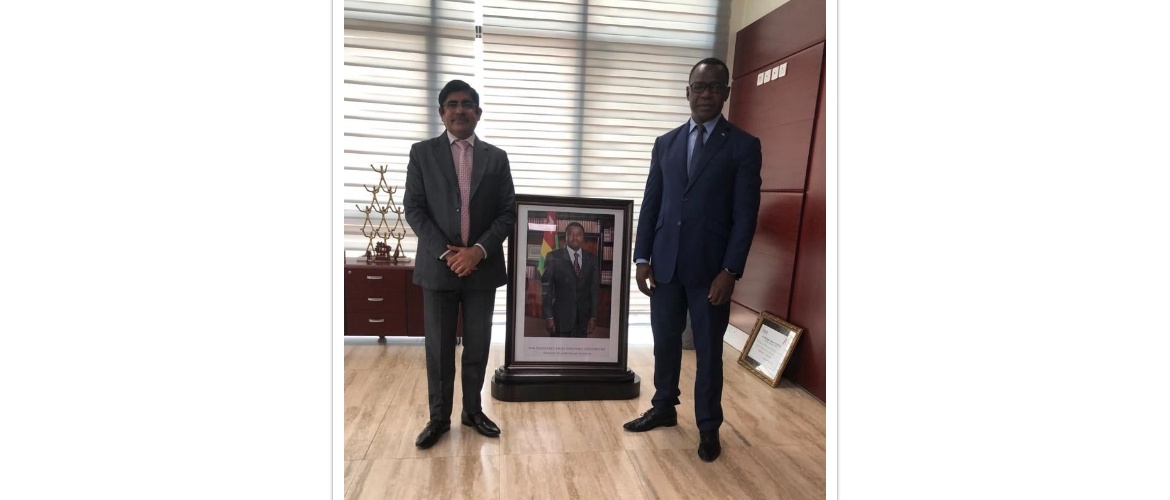  Ambassador Sanjiv Tandon called on Commissioner of OTR (Togolese Customs and Taxes Office) on 15 March 2022 and discussed OTR’s role and its importance in the growth of India-Togo trade and economic relations 