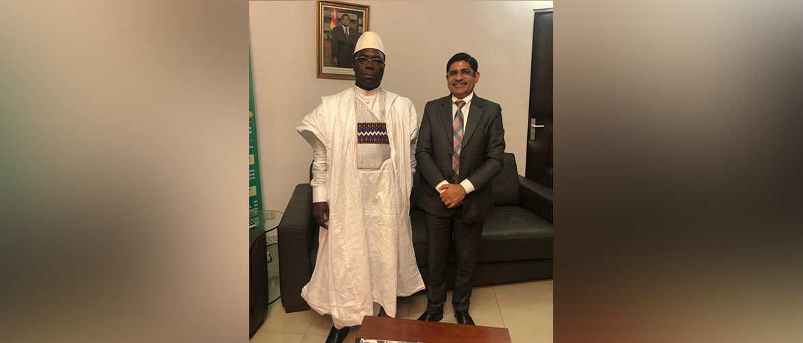  Ambassador Sanjiv Tandon called on Hon’ble Minister of Environment H.E Mr. Foli-Bazi Katari and discussed existing cooperation between India and Togo, including capacity-building partnership with Ministry of Environment. New areas of collaboration were also discussed
